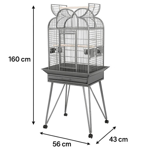 Little-Friends Skyline Tall Vertical Bird Cage for Budgies 1