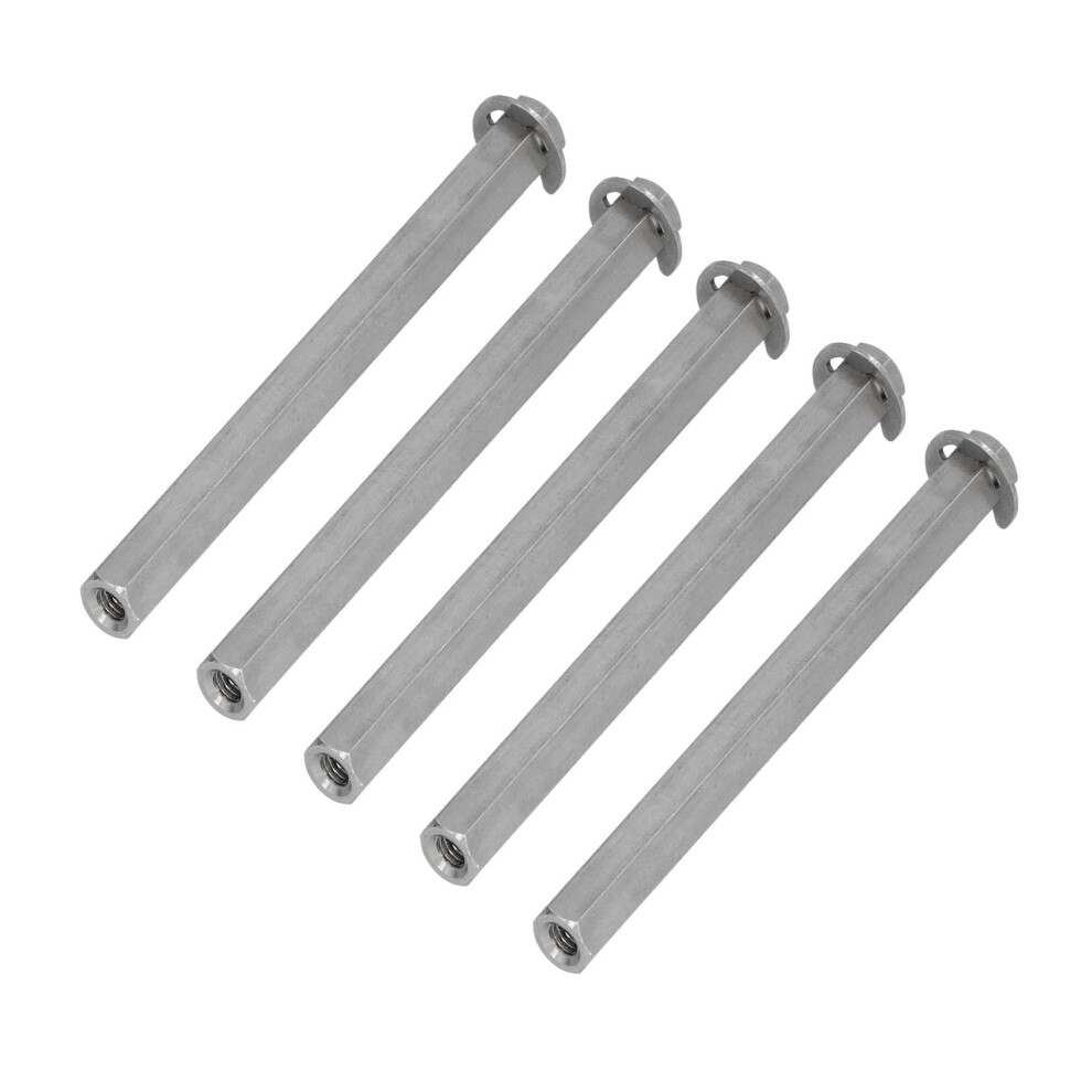 5Pcs Stainless Steel 8Mm Long Rod Nut Hex Coupling Female For Robots & Equipment 6921377525665