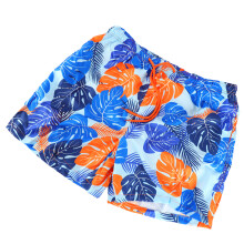 Shorts de plage bleu clair à impressions pour homme, taille ajustable, M
