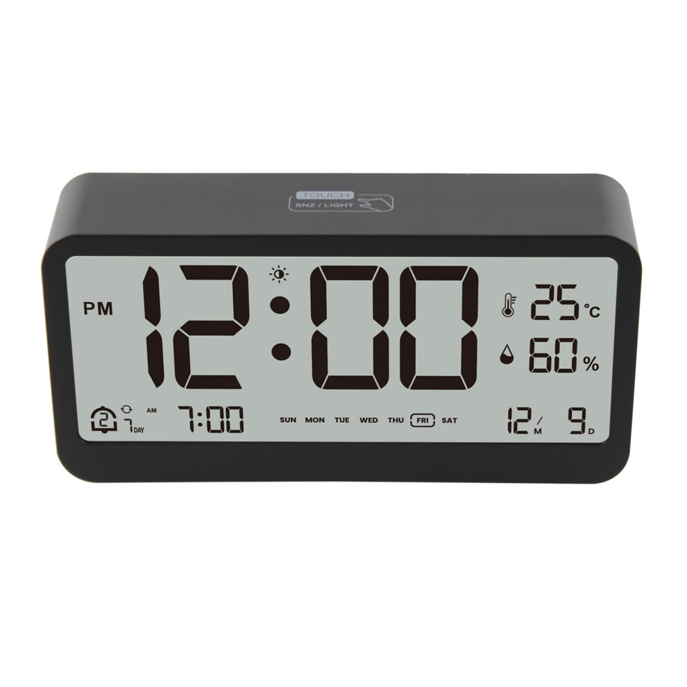 Multifunctional Digital Clock Noiseless Table Clock With Automatic Night Glow For Sensitive Sleepers Bedside Display