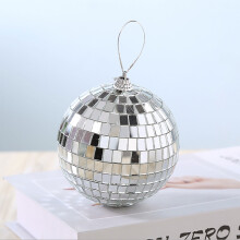 Silvery Foam & Glass Christmas Tree Baubles – 2cm, 3cm, 4cm, 6cm