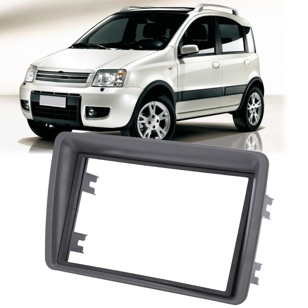 2Din Car Stereo Fascia Frame For Fiat Panda 2003-2012, Abs Dash Panel 8741377528484