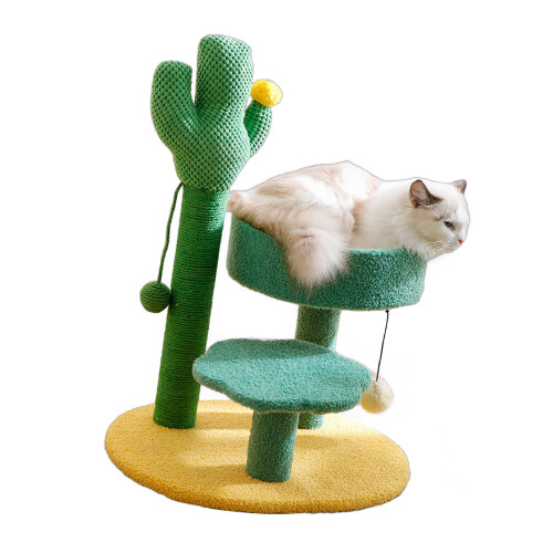 Kratzbaum für Katzen, Kätzchen,-Cactus Green Nest Mo