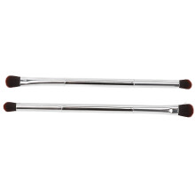 2er Set Doppelspitzen-Augenlidpinsel Tragbar, Silber, Weiche Fasern