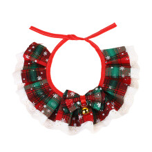 Collier réglable pour chat, vêtement de-grille rouge et verte L