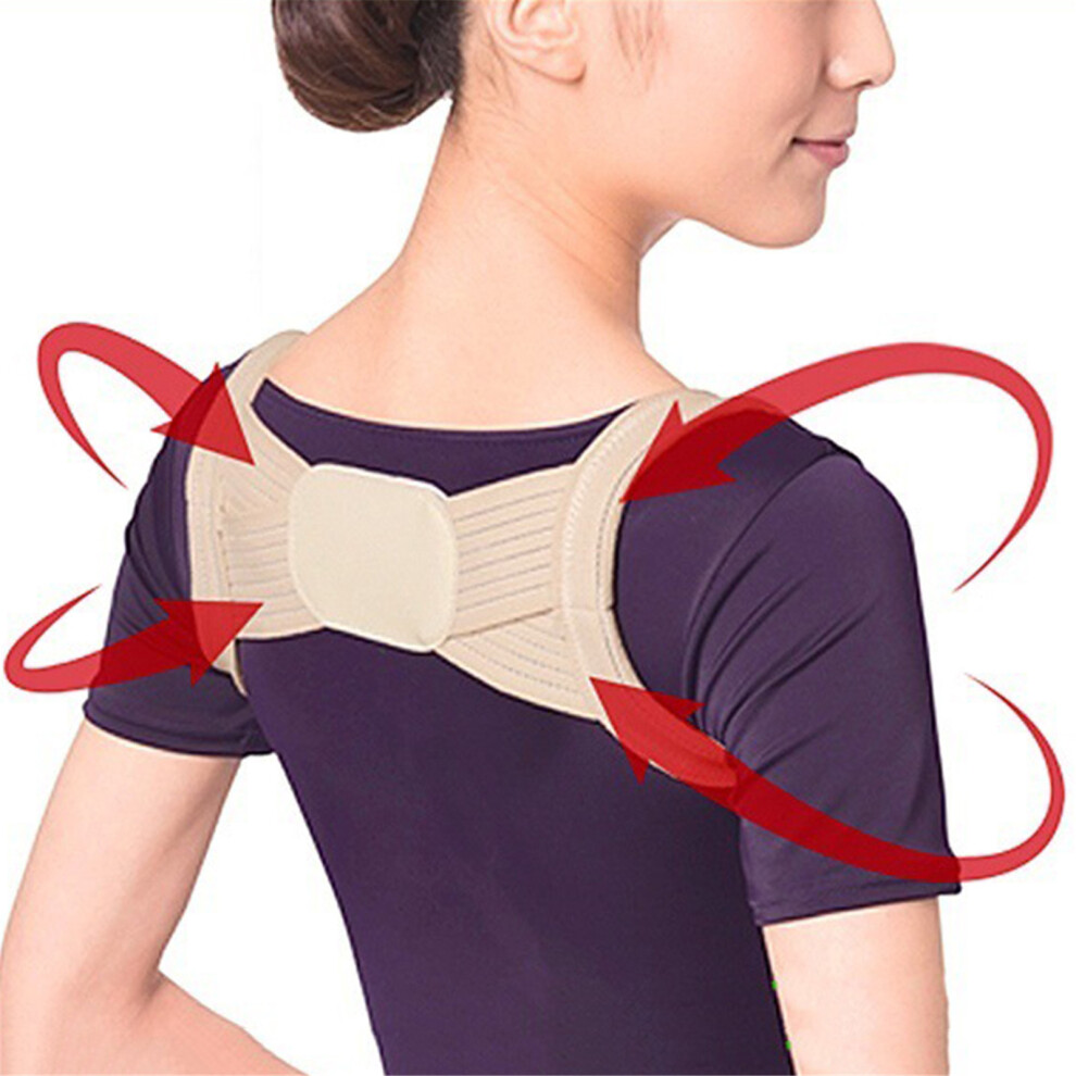 Comfortable Posture Corrector for Everyday Use, Adjustable Back Support Band for Pain Relief, Soft and Breathable Fabric Promotes Healthy Posture, Mu
