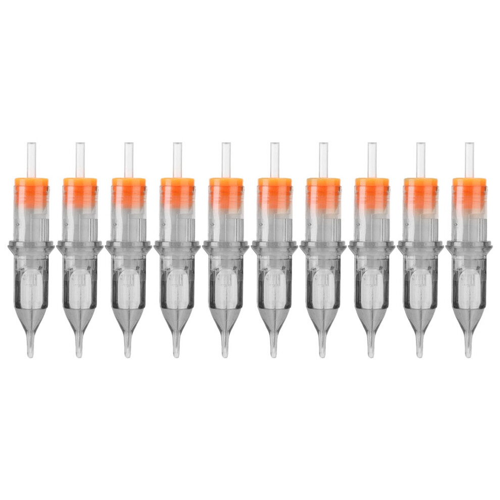 Tattoo Needle Cartridges For Professional Artists, Anti-backflow Cartridges With Semi Transparent Tips For Precision, Stainless Steel Needles For