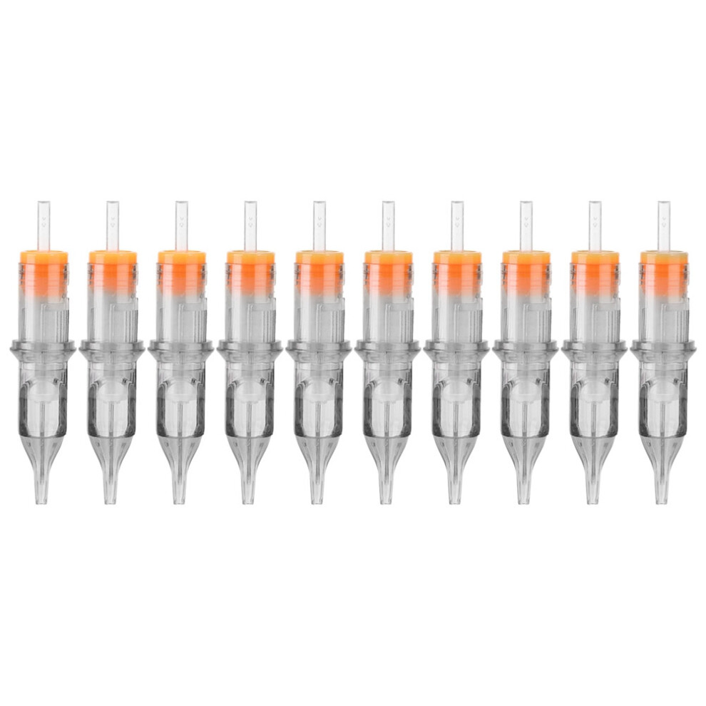 Tattoo Needle Cartridges For Professional Artists, Anti-backflow Cartridges With Semi Transparent Tips For Precision, Stainless Steel Needles For