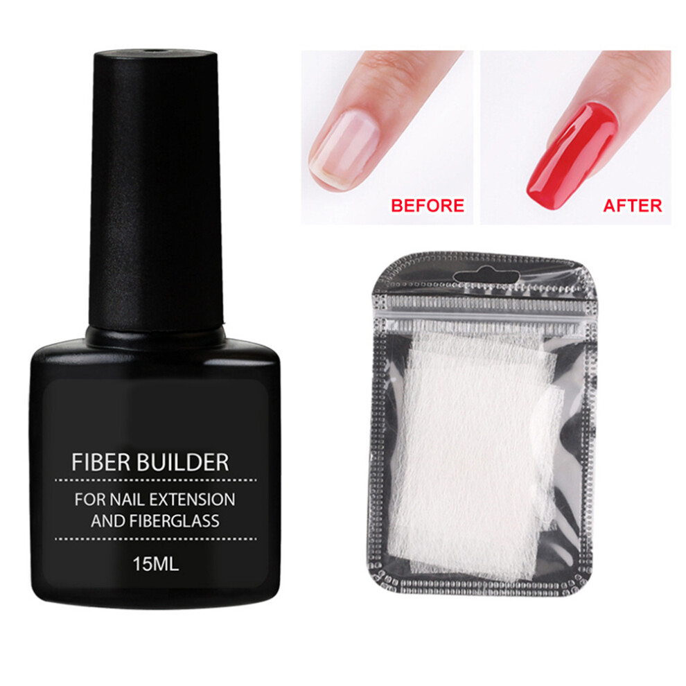 Fiberglass Nail Extensions Kit Fiberglass Nail Art Builder Wrap Sticker Tips For Repair Broken Nails And Customizable Designs Versatile Usage With