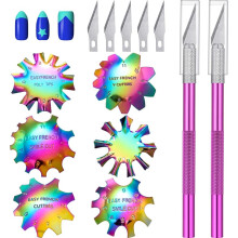 Veelzijdig doe-het-zelf plaatmodule voor creatieve nageldesigns, roestvrijstalen smile line snijder van hoogwaardig materiaal, eenvoudig te bedienen