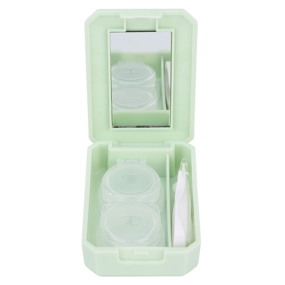 Portable Contact Lens Case Compact Design Waterproof Travel Kit Safe Storage Solution Mirror Included, For Daily Use And Outdoor Activities