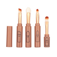 Professioneller, einziehbarer Make-up-Pinsel mit zwei Enden, multifunktional, weiche Wollborsten, gleichmäßiger Auftrag von Lippenstift und