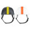 Casque pour animaux de compagnie, réglable et-blanc orange M 2