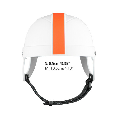 Casque pour animaux de compagnie, réglable et-blanc orange M 2