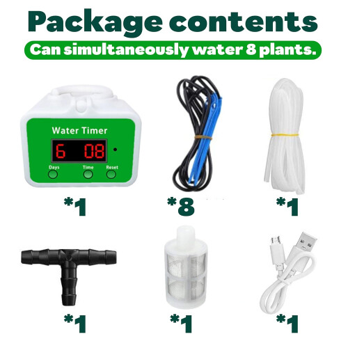 Automatic Plant Watering System with 8Zone Precision, Smart Timer, USB Rechargeable for Indoor Outdoor 1