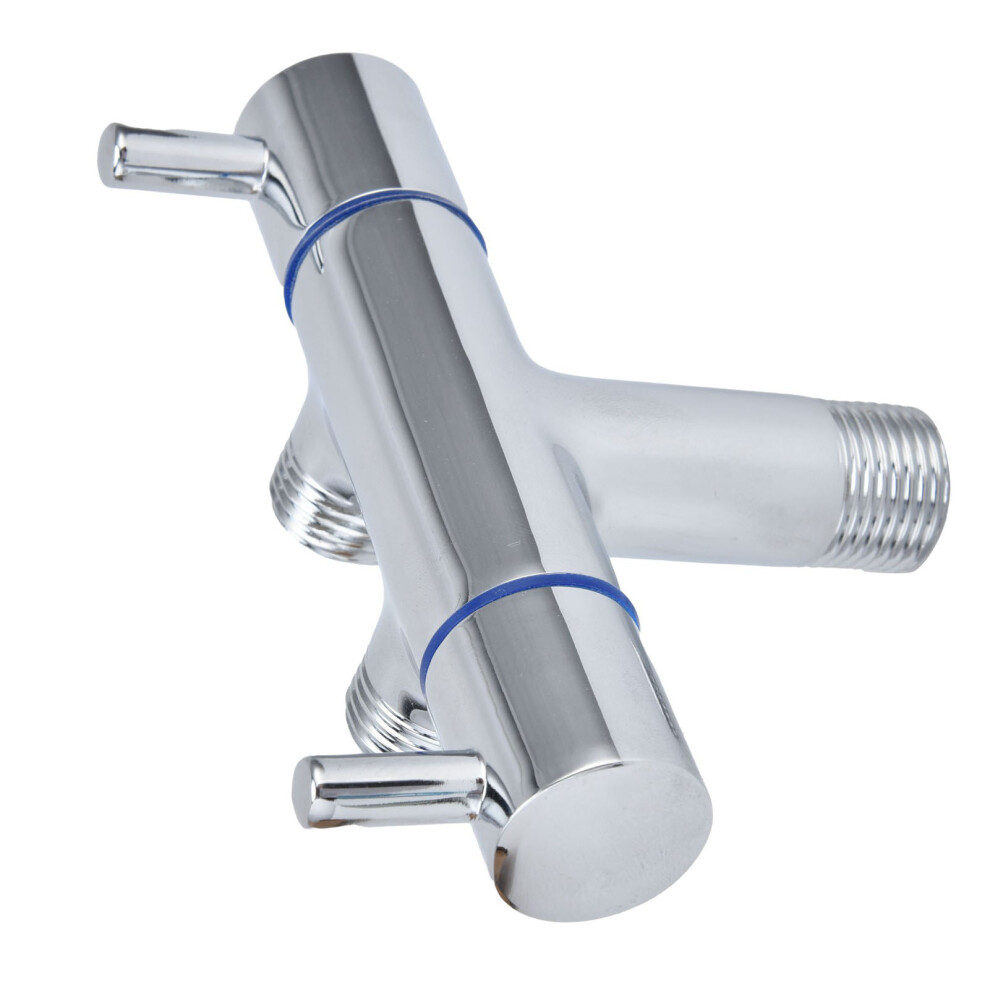 G1/2 Male Copper Angle Valve 1Inlet 2Outlet Cold Water Faucet 8401377532842