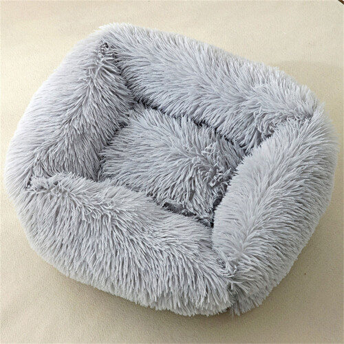 Pet Couch Bed with Thicken Cover Rectangular Soft-dark gray L 2