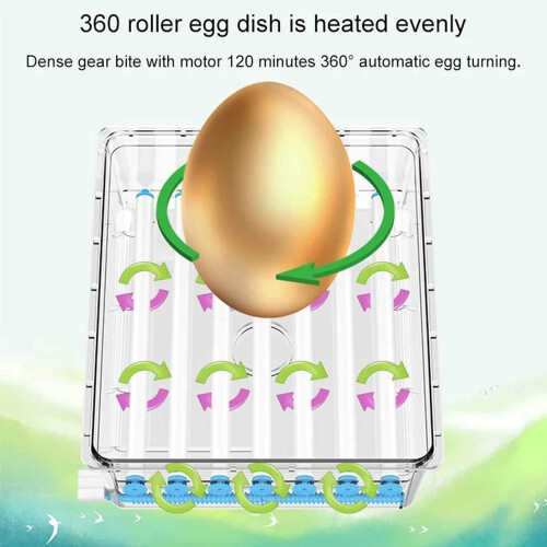 Automatic Incubator For Poultry Eggs, Temperature And Humidity Control, LED Candle Tester, Farm Use 2