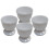 Egg Holders 4Piece Decorative Set Soft Boiled Egg Cups White Polystyrene Stable Base For Kitchen Gatherings Gifts 1
