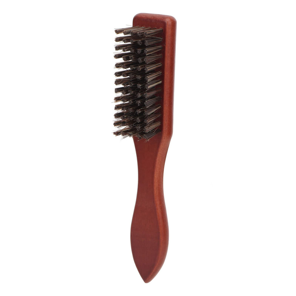Beard Brush for Men with Soft SkinFriendly Bristles, Wooden Barber Fade Brush with Ergonomic Handle