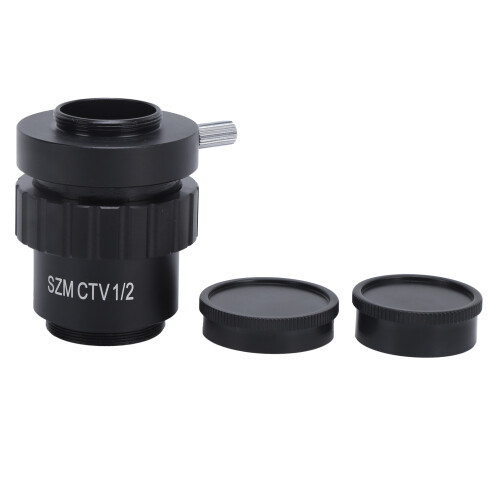 Microscope Adapter Lens With Standard C Interface High Resolution Imaging 0.5X Magnification Compatible With Video Cameras For Enhanced Observation