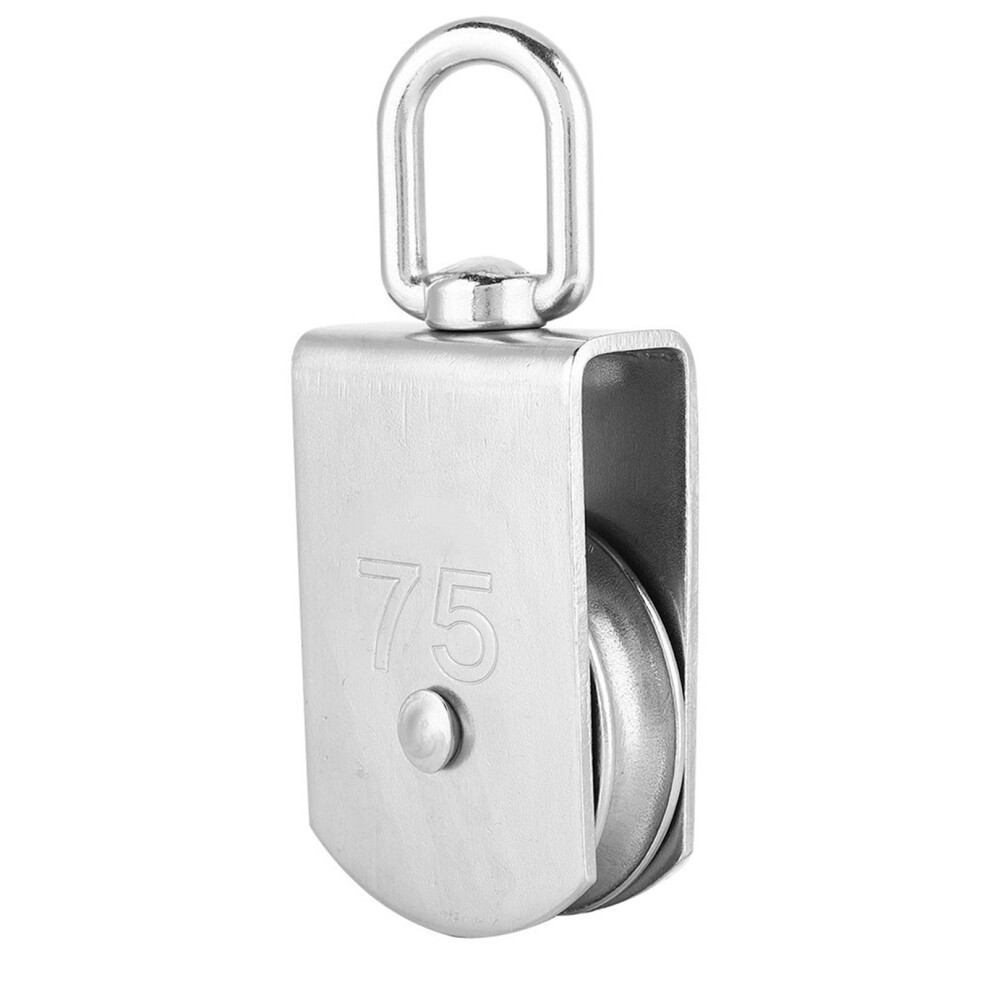 Heavy Duty Double Wheel Swivel Lifting Rope Pulley Block 304 Stainless Steel Durable Waterproof Anti Rust Corrosion Resistance Designed For Hanging 9169997859167