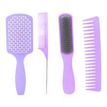 Elegante haarverzorgingsproducten, set met randborstel en kam met brede tanden, zachte nylon borstelharen voor het voorzichtig ontwarren, hoogwaardig