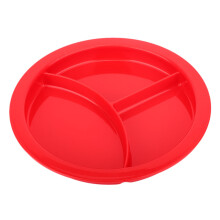 Siliconen bord voor gezond eten, ideaal voor mensen met beperkte mobiliteit. Zachte siliconen bodem, portiecontrole dankzij temperatuurisolerend