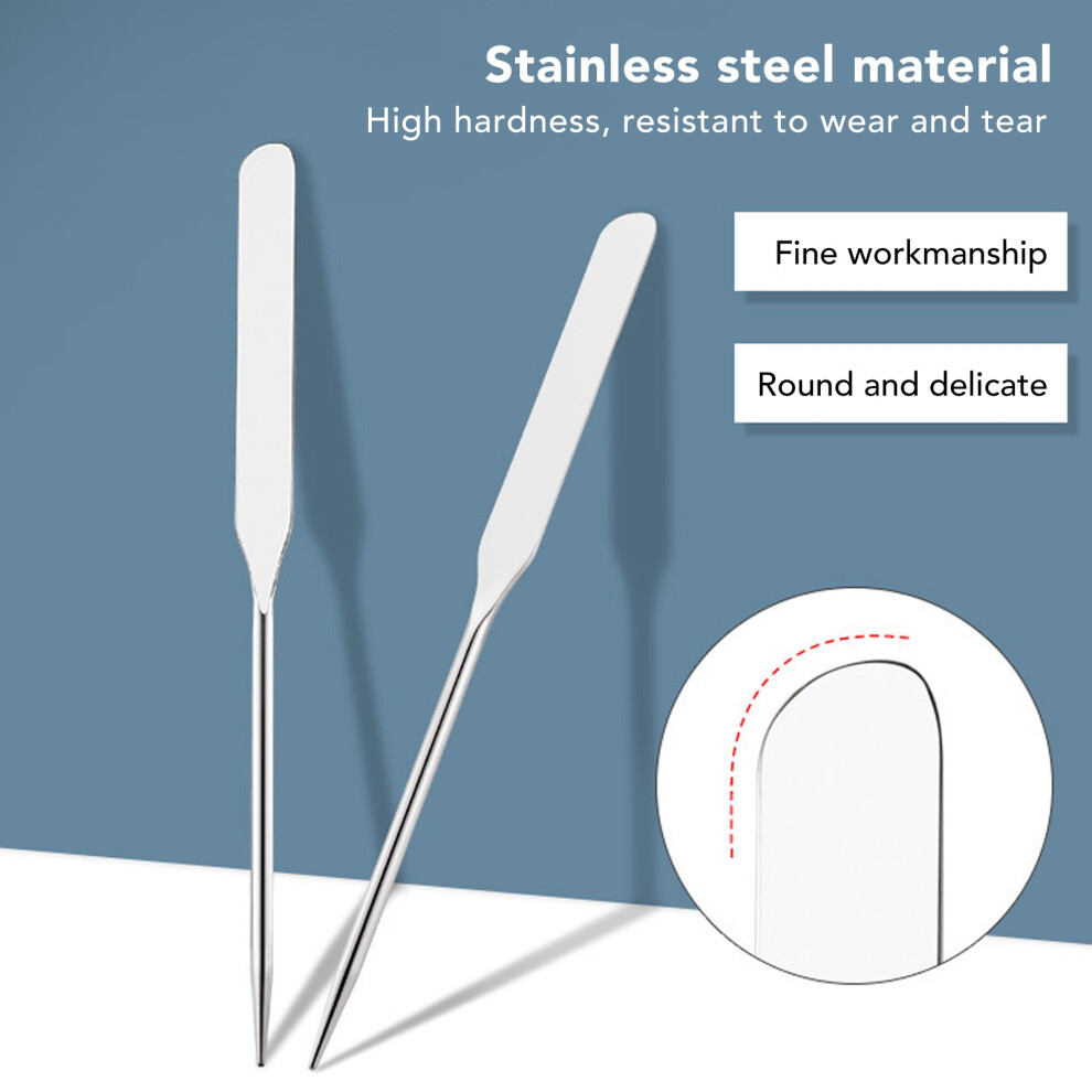 Nail Art Stirring Tool Stainless Steel Makeup Spatula For Facial Mixing Professional Design Anti Oxidation Easy To Clean Ergonomic Handle Wide