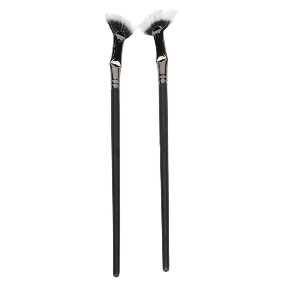 Angled Fan Shaped Eyelash Brush, No Smearing Clumping Lash Wand, Multi-Functional Use Eye Tool with Soft Bristles, Portable Design for Everyday Groom