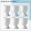 Set Of 6 White Ceramic Egg Cups Easter Decor Egg Cup Holders, MultiPurpose For Small Drinks, Dishwasher Safe 3