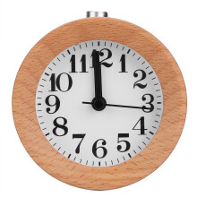 Battery Operated Snooze Function Clock For Bedroom Office Table, Modern And Simple Round Design With Stable Placement Easy To Set Alarm