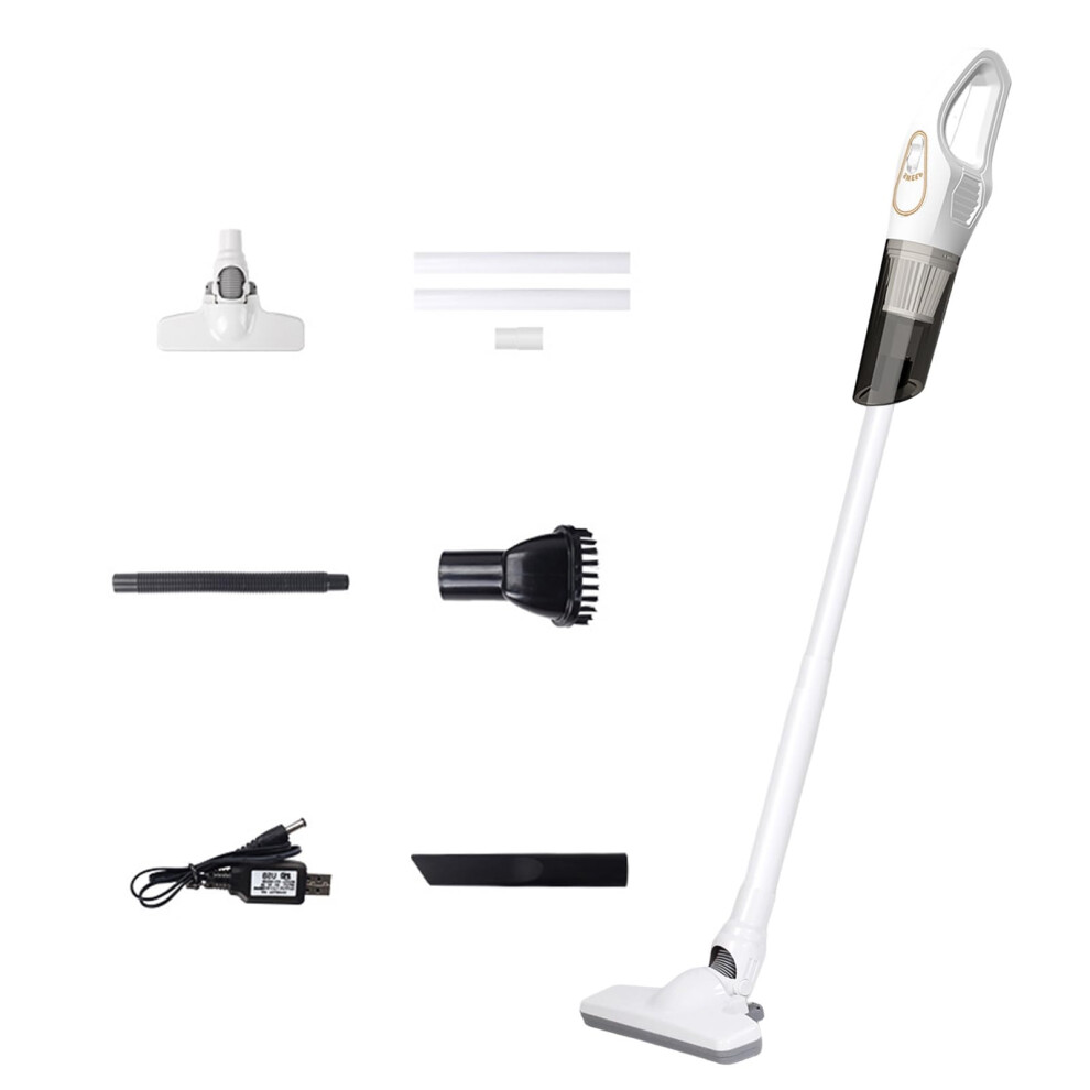 Quiet Handheld Vacuum Cleaners Usb Rechargeable Portable Car And Office Use White 9347817843774