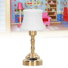 Lampe de table miniature pour maison de poupée à l’échelle 1:12, décoration moderne, alimentée par pile