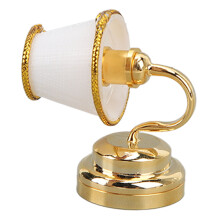 Applique murale en métal pour maison de poupée 1/12, lampe d'appoint avec LED chaud, 65 mm