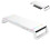 Monitor Riser Adjustable Base Storage Rack With RGB Lighted Laptop Elevator Stand USB Expansion Hub Moonlight White 1