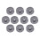 10Pcs Grey Felt Drum Cymbal Pad Replacement Set, 2.9cm Size 16