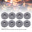 10Pcs Grey Felt Drum Cymbal Pad Replacement Set, 2.9cm Size 5