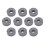 10Pcs Grey Felt Drum Cymbal Pad Replacement Set, 2.9cm Size 2