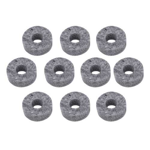 10Pcs Grey Felt Drum Cymbal Pad Replacement Set, 2.9cm Size 1