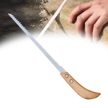 Camping Hand Saw 14 Inch SK Steel Curved Blade Wooden Handle for Fast Smooth Cutting and Pruning