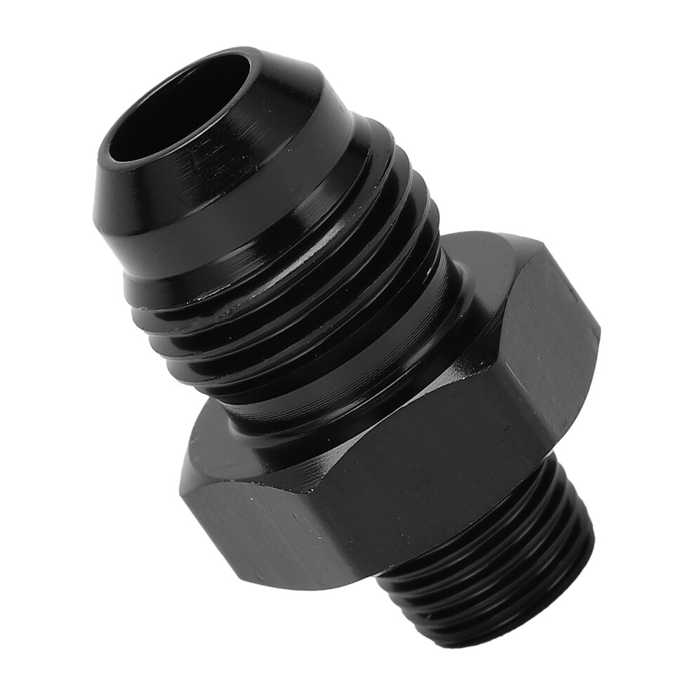 6An To 1/8Npt Fuel Line Adapter Aluminum Black 4161377543050