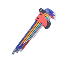 Adjustable Spanner Set 9PCS L Type Double End Ball Head Hex Wrench Allen Key Hand Tools Kit Metric British Long Ball End