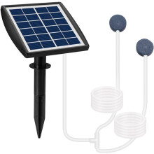 Solar Pond Aerator 2W Efficiency Solar Powered Air Pump for Garden Pond Fish Tank Oxygenation