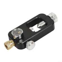 Aluminum Alloy Scuba Diving Tank Refill Adapter Pressure Gauge 50Cm Hose European G5/8 Connector 8Mm Ball Lock