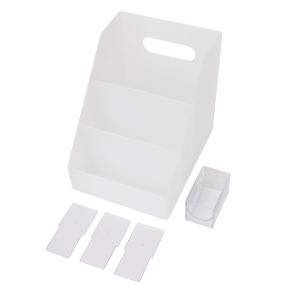 Multi-Purpose Slim Organizer, Sturdy Clear Plastic Storage Bin With A Banded Rim For Enhanced Durability, Space Saving And Stylish Design, Perfect Fo