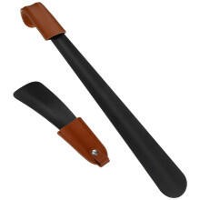 2 Pcs Stainless Steel Long Shoe Horn Set with Short Handle Option for Easy Shoe Wearing and Seniors