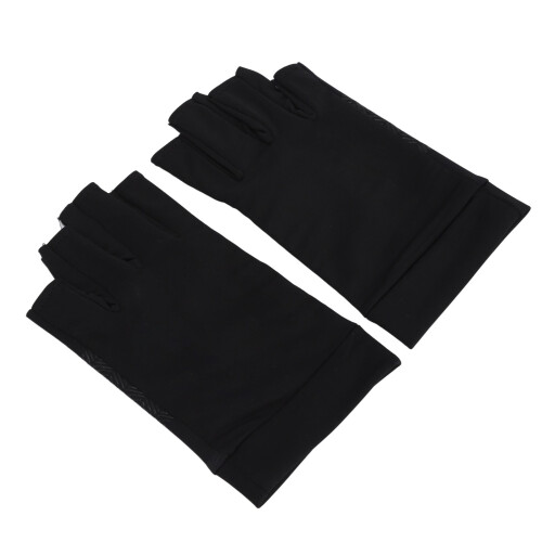 Γάντια από μετάξι Ice Silk με μισά δάχτυλα, γάντια προστασίας από τον ήλιο με 1