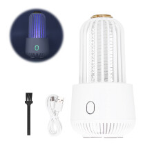 Insetticida con LED UV e ventola di aspirazione, zanzariere ecologico con vassoio facile da pulire e funzionamento silenzioso per uso domestico,