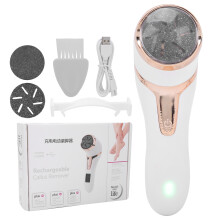 Electric Callus Remover with Rechargeable Battery, Waterproof Design Quartz Crystals Grinding Head Pedicure Tools, Vacuum Absorption Foot File Long